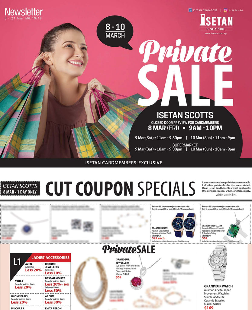 Isetan Scotts Private Sale on 9 Mar 2019 from 9am-10pm