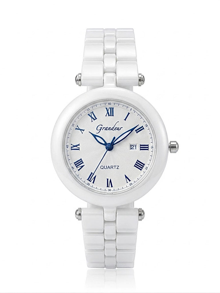 GRANDEUR WATCH GALAXY CERAMIC SERIES WHITE CERAMIC G16130