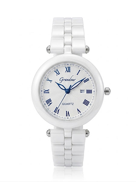GRANDEUR WATCH GALAXY CERAMIC SERIES WHITE CERAMIC G16130