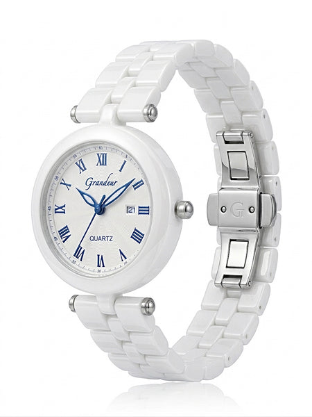 GRANDEUR WATCH GALAXY CERAMIC SERIES WHITE CERAMIC G16130