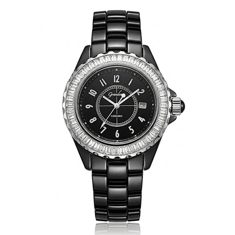 GRANDEUR WATCH GALAXY CERAMIC SERIES BLACK CERAMIC G14310