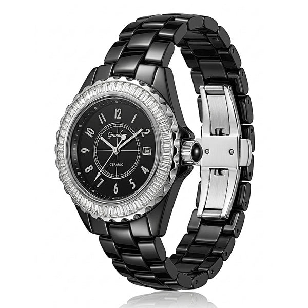 GRANDEUR WATCH GALAXY CERAMIC SERIES BLACK CERAMIC G14310