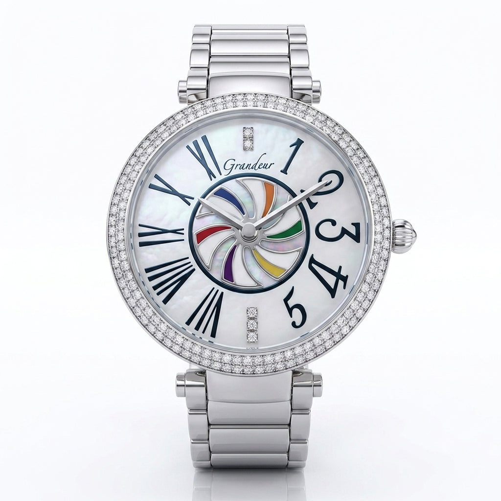 GRANDEUR WATCH CRUSADES TURNING SERIES WHITE GOLD G15012