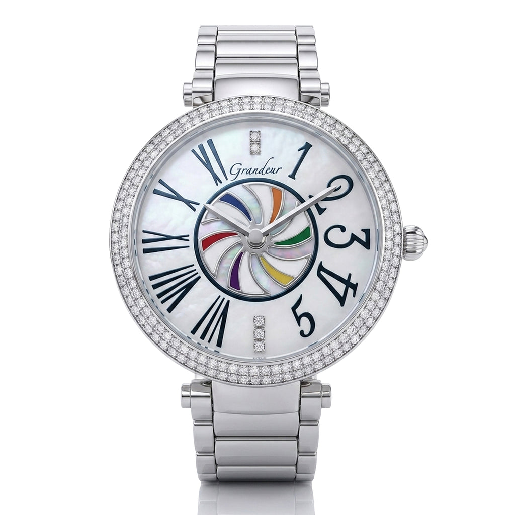 GRANDEUR WATCH CRUSADES TURNING SERIES WHITE GOLD G15012