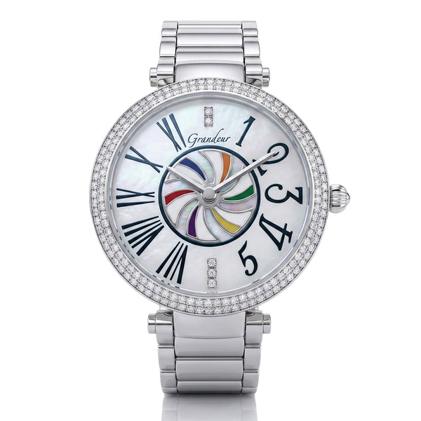 GRANDEUR WATCH CRUSADES TURNING SERIES WHITE GOLD G15012