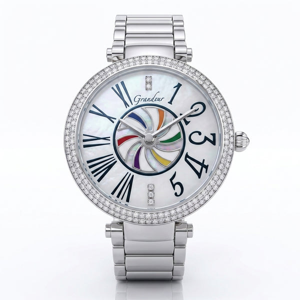GRANDEUR WATCH CRUSADES TURNING SERIES WHITE GOLD G15012