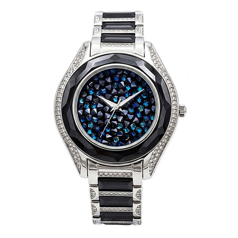 GRANDEUR WATCH GALAXY CERAMIC SERIES WHITE GOLD BLACK CERAMIC G15105