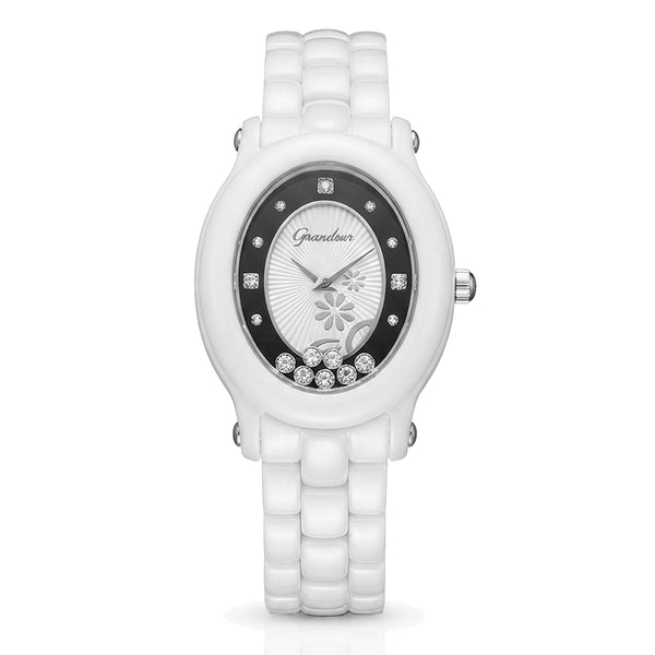 GRANDEUR WATCH GALAXY CERAMIC SERIES WHITE CERAMIC G15149