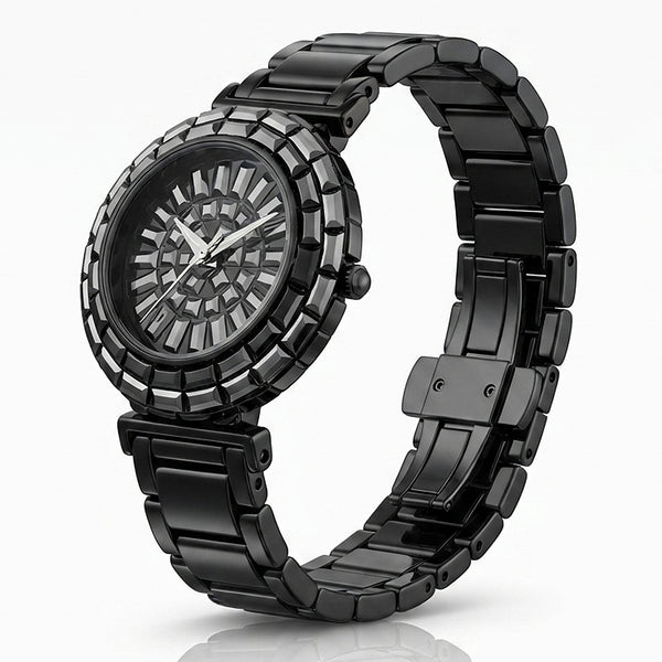 GRANDEUR WATCH GALAXY CERAMIC SERIES BLACK GOLD BLACK CERAMIC G16124