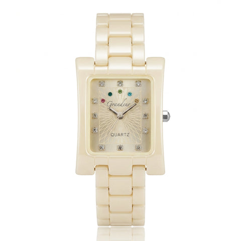 GRANDEUR WATCH GALAXY CERAMIC SERIES BEIGE CERAMIC G16127