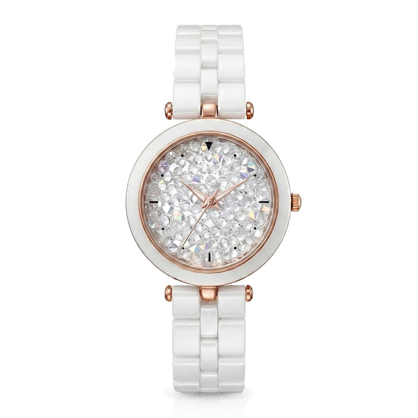 
GRANDEUR WATCH GALAXY CERAMIC SERIES ROSE GOLD WHITE CERAMIC G17110
