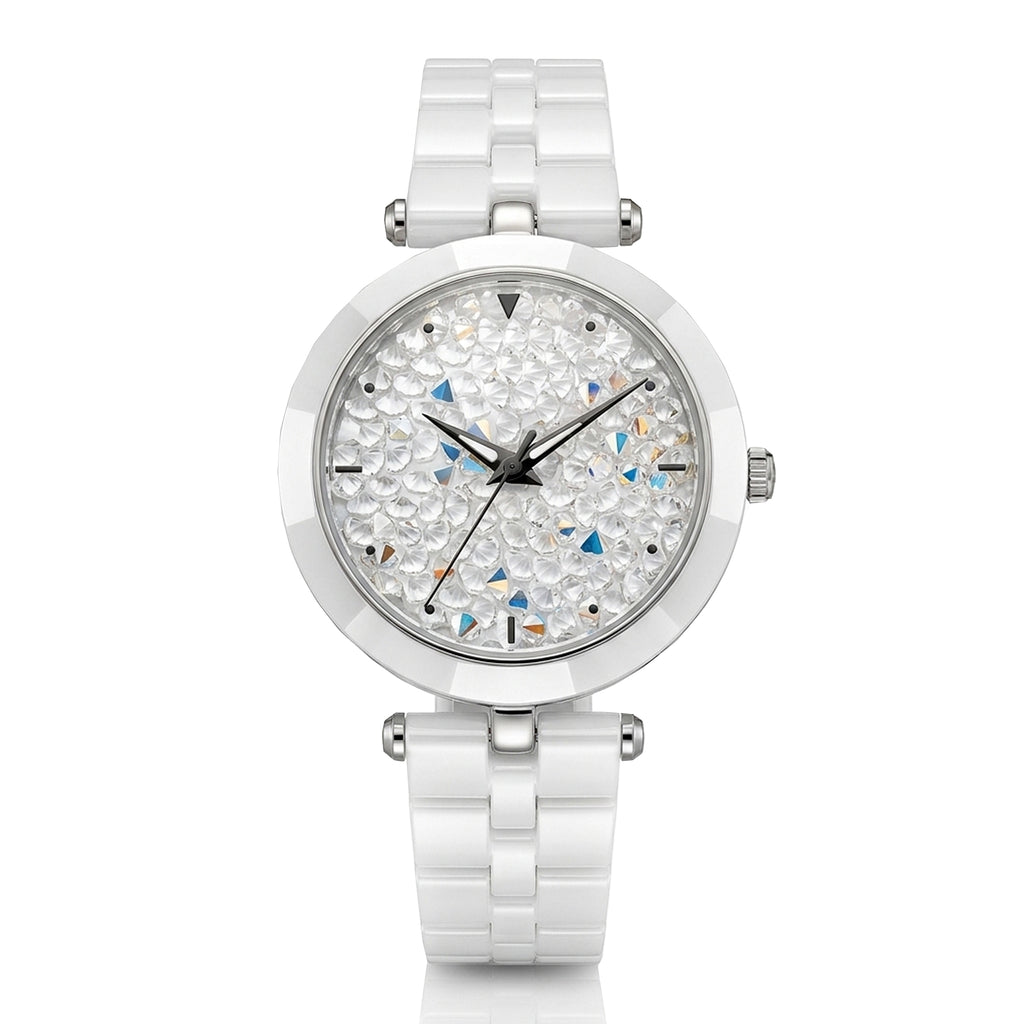 GRANDEUR WATCH GALAXY CERAMIC SERIES WHITE GOLD WHITE CERAMIC G17110