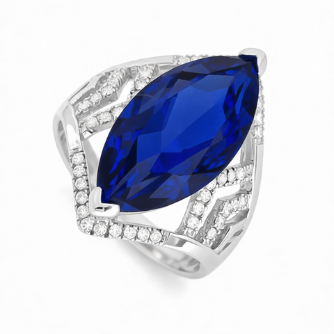 GRANDEUR MARQUISE LAB GROWN SAPPHIRE RING R12060