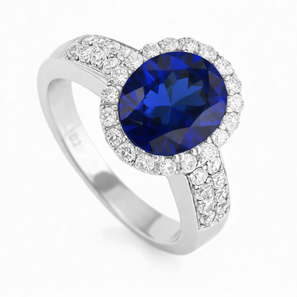 GRANDEUR OVAL LAB GROWN SAPPHIRE RING R12112