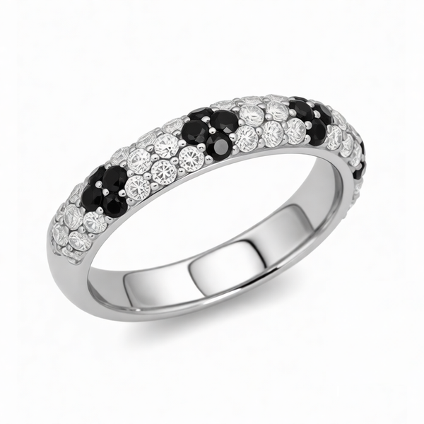 GRANDEUR ROUND LAB GROWN BLACK SAPPHIRE RING R12041