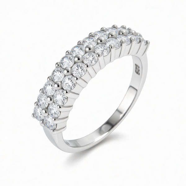 GRANDEUR ROUND SIMULATED DIAMOND RING R12066