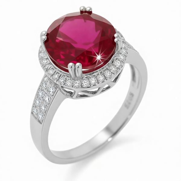 GRANDEUR ROUND LAB GROWN RUBY RING
