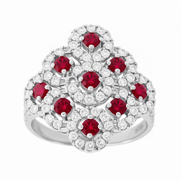 GRANDEUR ROUND LAB GROWN RUBY RING