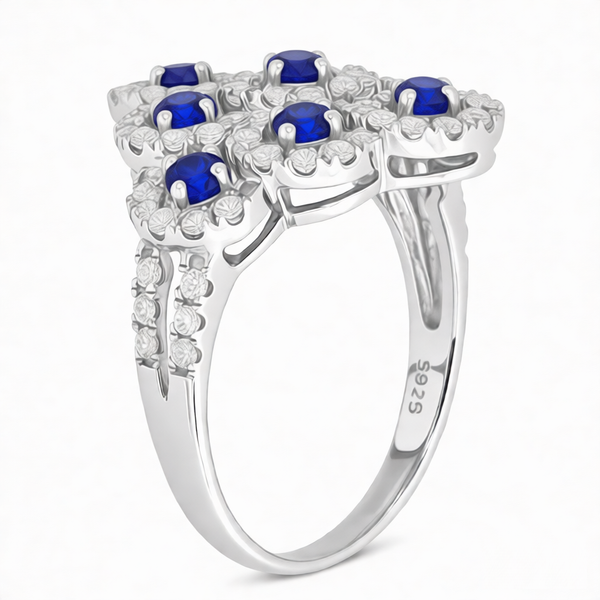 GRANDEUR ROUND LAB GROWN SAPPHIRE RING