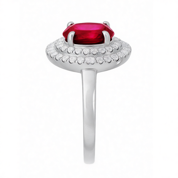 GRANDEUR OVAL LAB GROWN RUBY RING