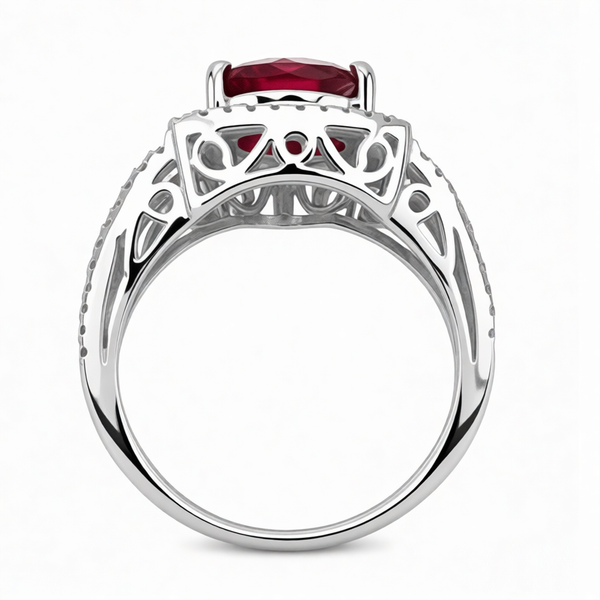 GRANDEUR ROUND LAB GROWN RUBY RING