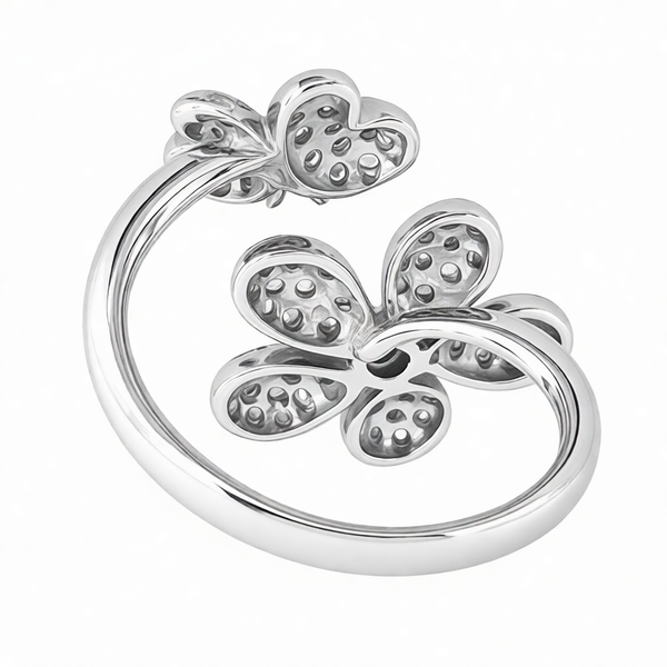 GRANDEUR ROUND LAB GROWN RUBY FLOWER RING
