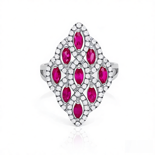 GRANDEUR MARQUISE LAB GROWN RUBY RING