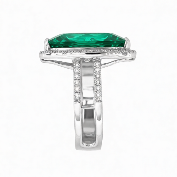 GRANDEUR MARQUISE LAB GROWN EMERALD RING