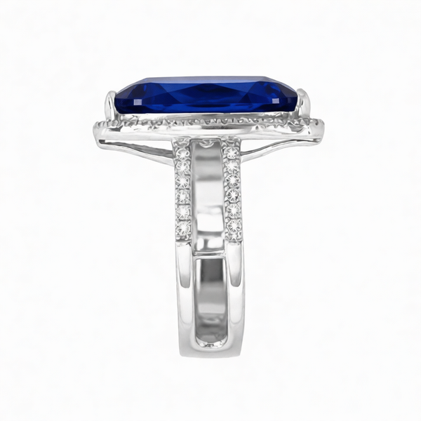 GRANDEUR MARQUISE LAB GROWN SAPPHIRE RING