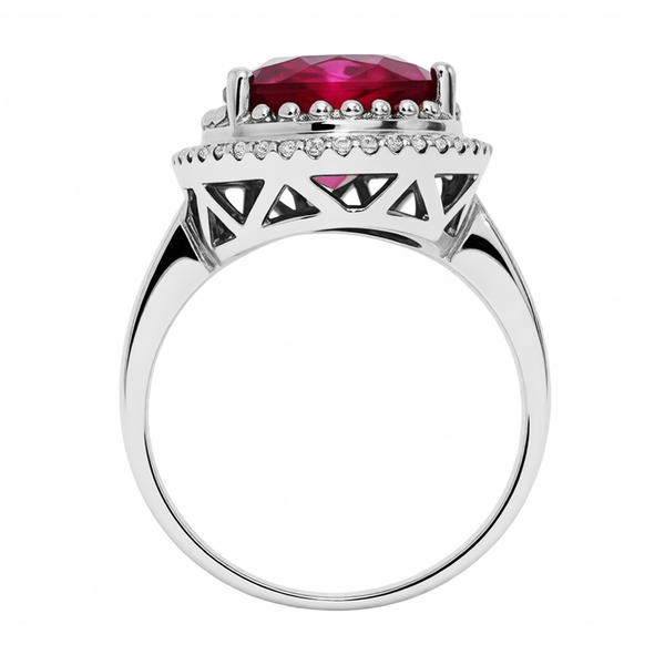 GRANDEUR PEAR LAB GROWN RUBY RING