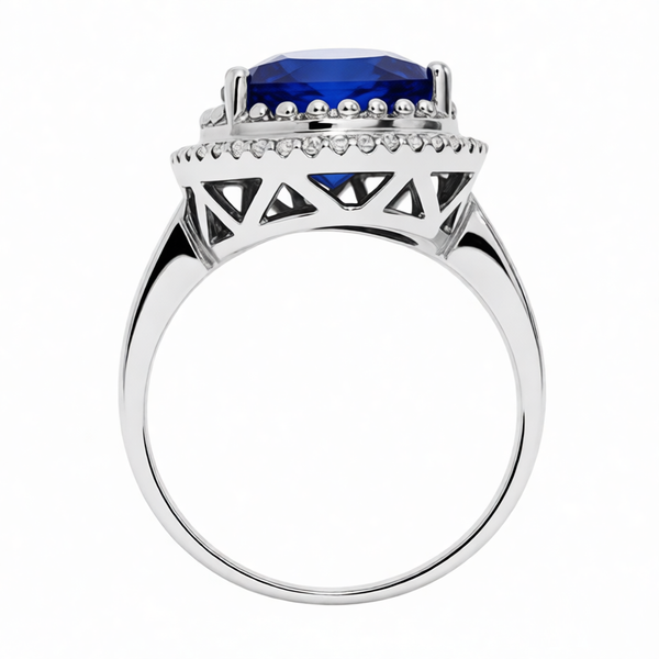 GRANDEUR PEAR LAB GROWN SAPPHIRE RING