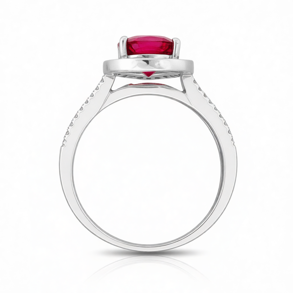 GRANDEUR OVAL LAB GROWN RUBY RING