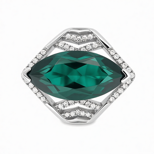 GRANDEUR MARQUISE LAB GROWN EMERALD RING