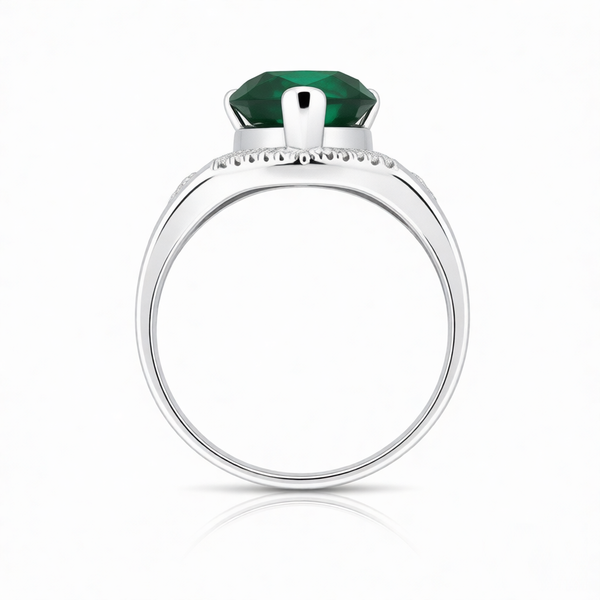 GRANDEUR MARQUISE LAB GROWN EMERALD RING