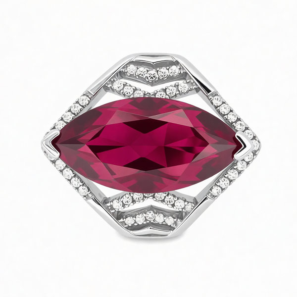 GRANDEUR MARQUISE LAB GROWN RUBY RING