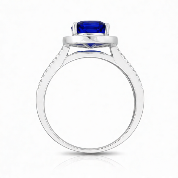 GRANDEUR OVAL LAB GROWN SAPPHIRE RING