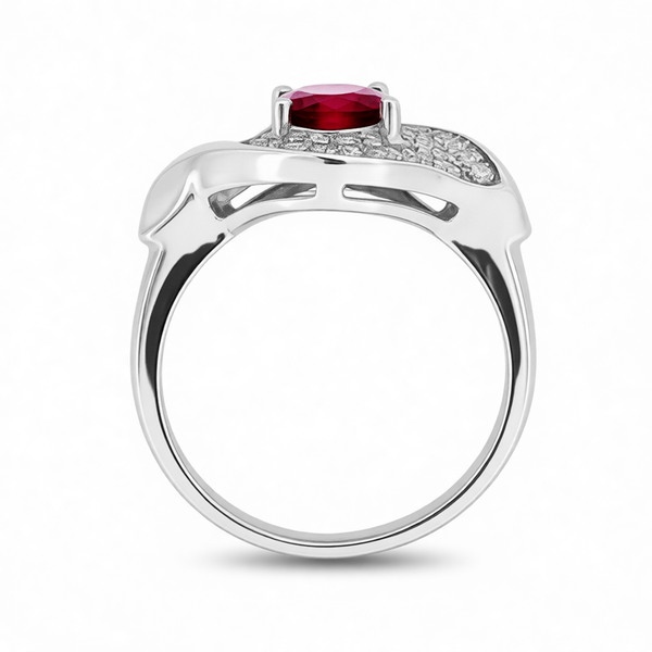 GRANDEUR OVAL LAB GROWN RUBY RING