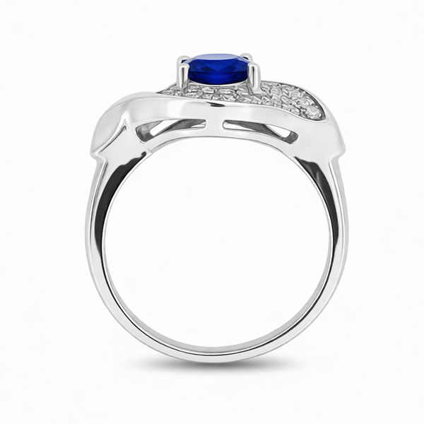 GRANDEUR OVAL LAB GROWN SAPPHIRE RING