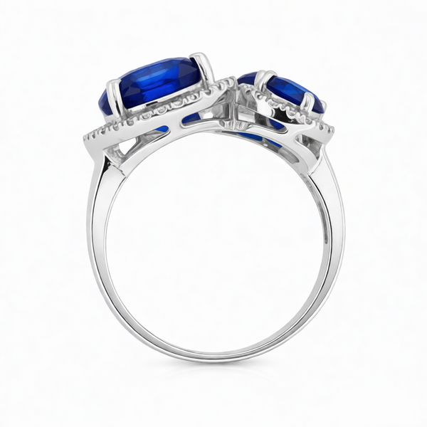GRANDEUR PEAR LAB GROWN SAPPHIRE RING