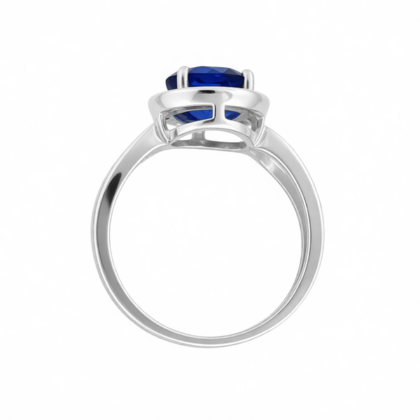 GRANDEUR ROUND LAB GROWN SAPPHIRE RING