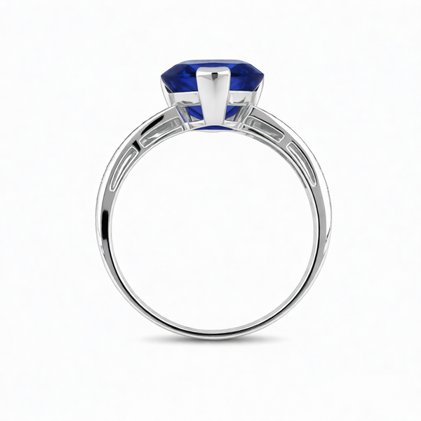 GRANDEUR PEAR LAB GROWN SAPPHIRE RING