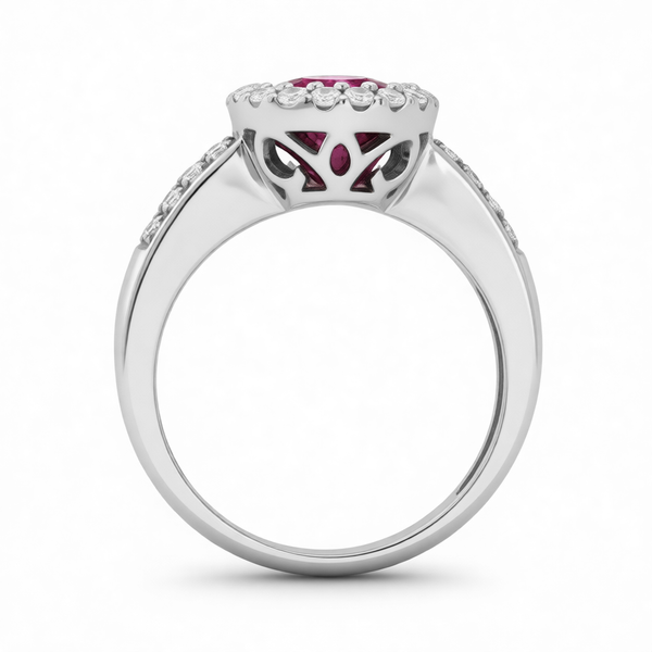GRANDEUR OVAL LAB GROWN RUBY RING