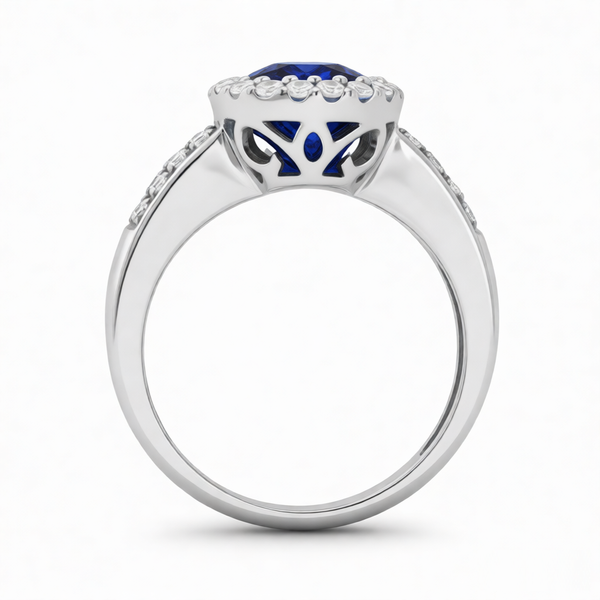 GRANDEUR OVAL LAB GROWN SAPPHIRE RING